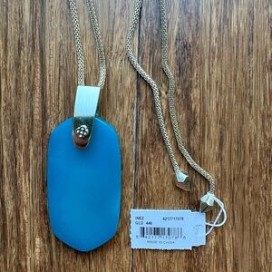Kendra Scott Aragon Pendant Necklace in Blue Agate